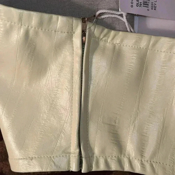 Good American Faux Leather Bandeau Top, Key Lime. Size 2. NEW WITH TAGS! - Picture 13 of 16